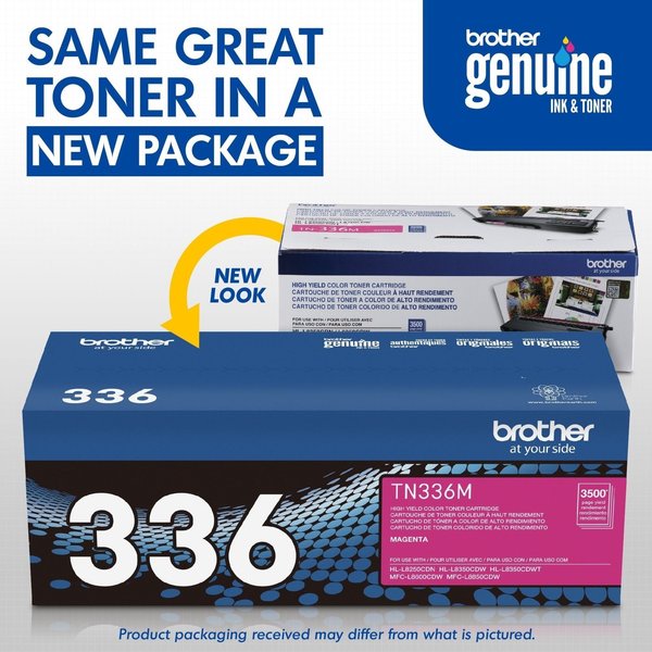 Toner For TN336M, Magenta, 3.5K Pages