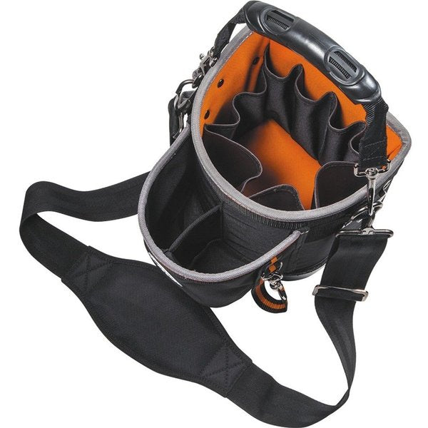 Tool Tote, 1680D Ballistic Weave, 14 Pockets, Black/Orange, 10