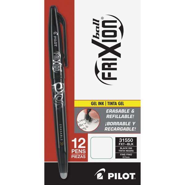 Pen, Gel, Frixion, Erase, 0.7, Bk, PK12