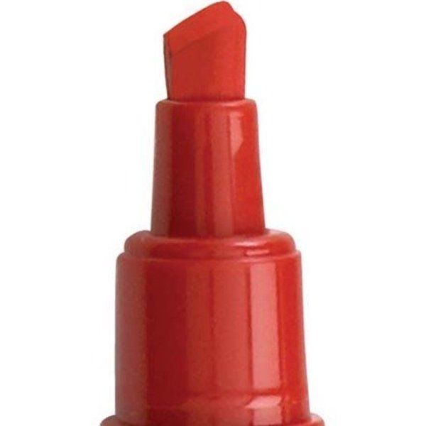 Dry Erase Marker, Chisel Tip, Red, PK12 Low Odor