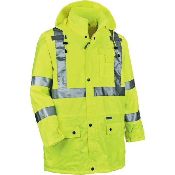 Small Insulated Hooded Jacket, Lime/Black