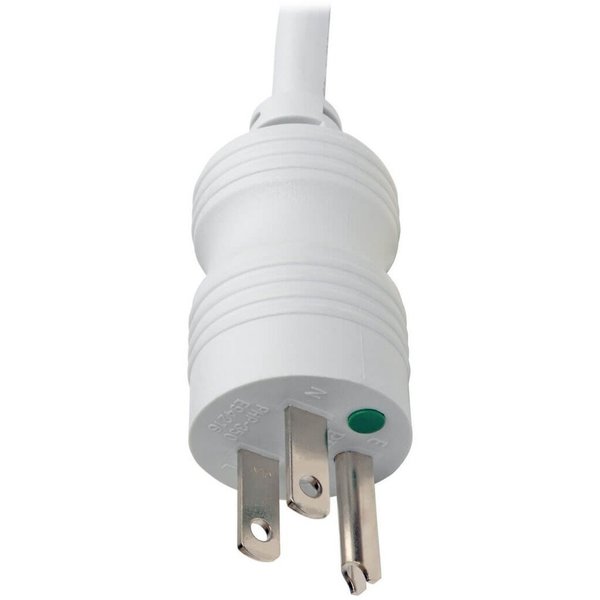Outlet Strip, 15A, 4 Outlet, 15 ft, White