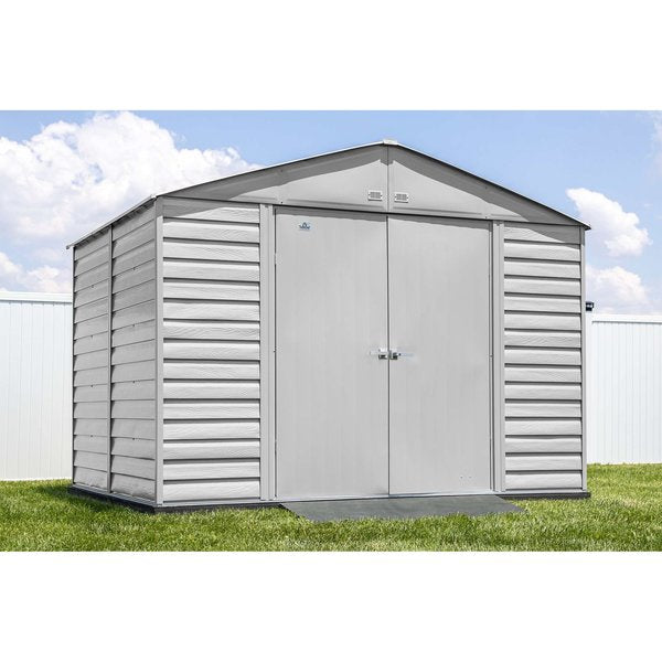 10x8 Select Steel Storage Shed, Flute Grey