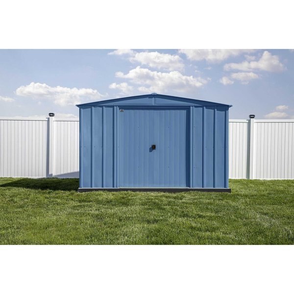 10x12 Classic Steel Storage Shed, Blue Grey