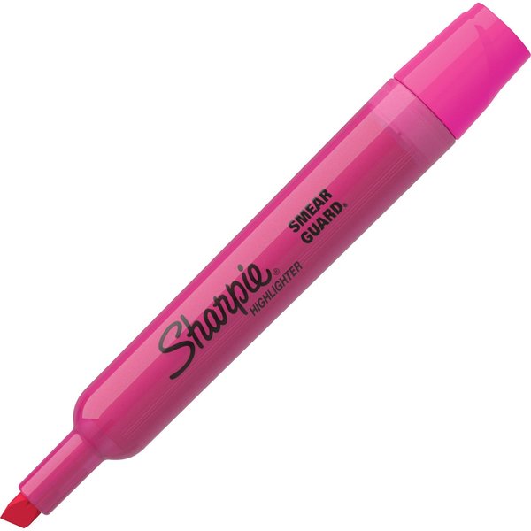 Smear Guard Highlighter Set, Chisel Tip Fluorescent Colors PK4