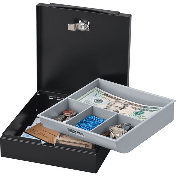 Drawer Safe, Steel, Key Lock, Black