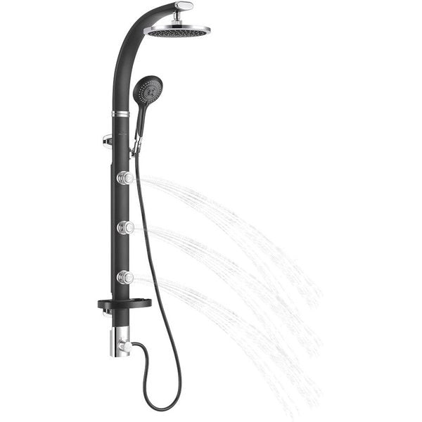Shower System, Black, Wall