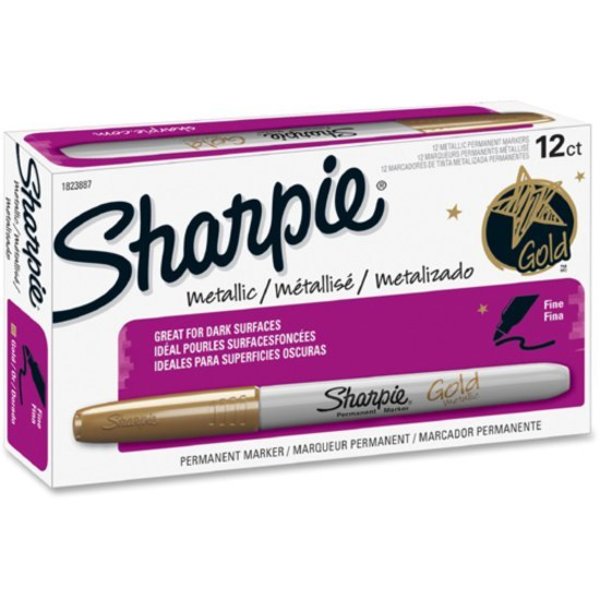 Perm Marker, Fine Point, metallic Gold