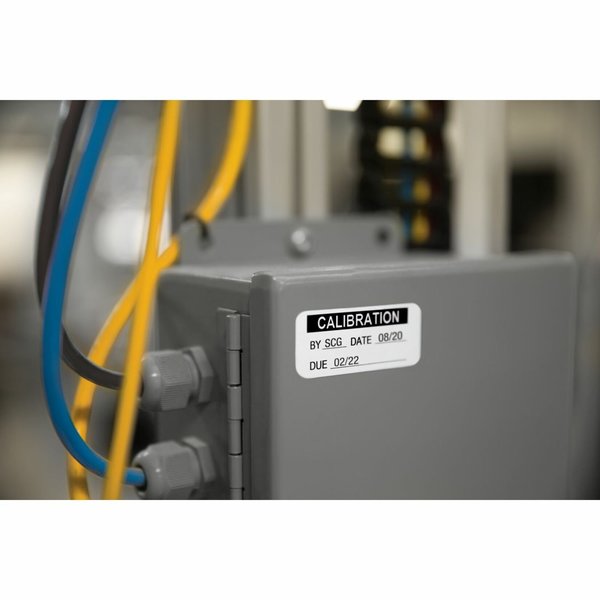 Label Tape, Black/White, Labels/Roll: 800