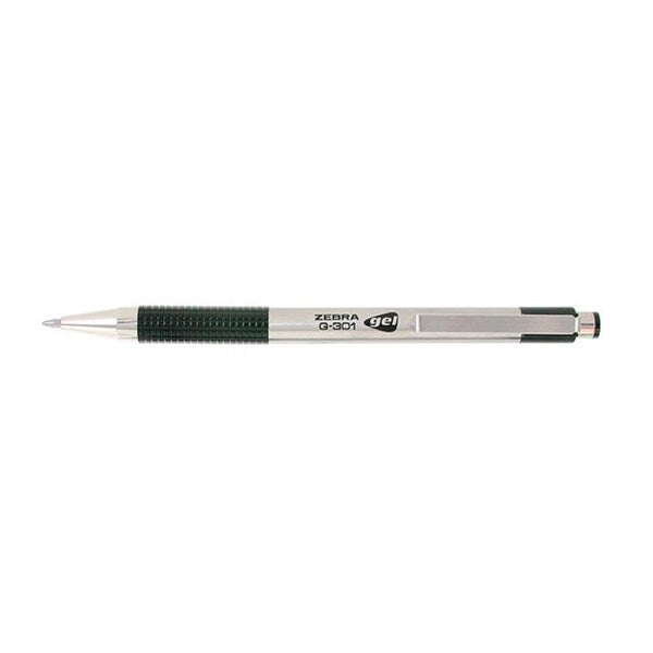 Retractable Gel Pen, Medium 0.7 mm, Black PK2