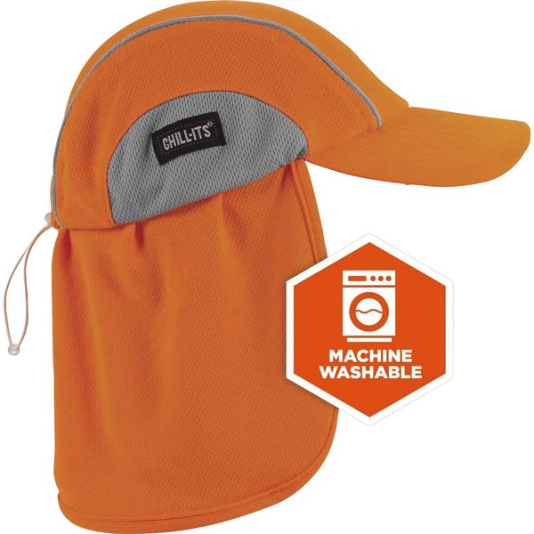 Cooling Hat, Orange, One Size