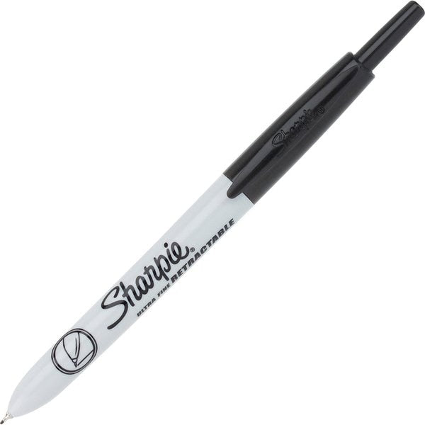 Permanent Marker, Ultra Fine Tip Black PK2