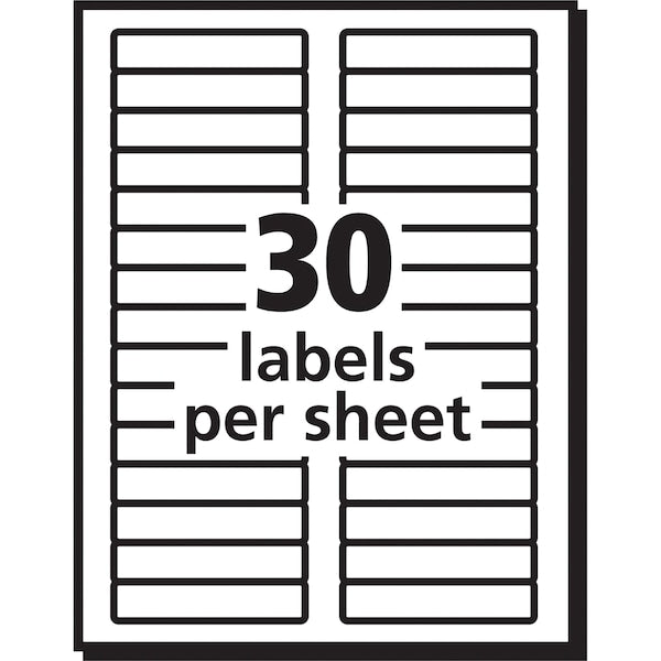 AveryÂ® White File Folder Labels for Laser and Inkjet Printers 8366, 2/3