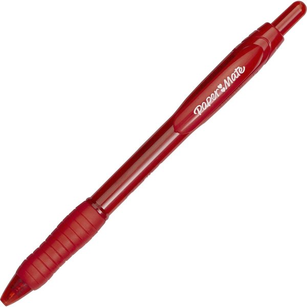 Retractable Ballpoint Pen, 1.4 mm, Red PK12
