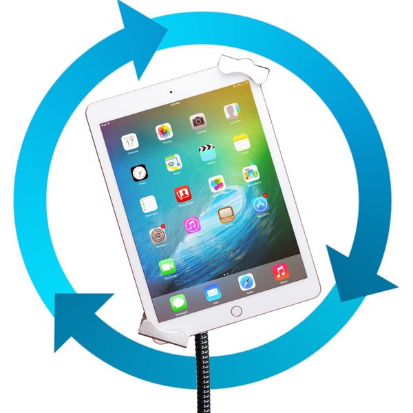 Tablet Stand, Silver, 17-1/2