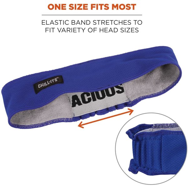 Headband, Blue, One Size, Terrycloth