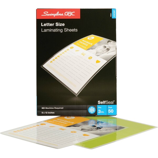 Laminating Sheets, 12-3/16x9-1/4in, PK50