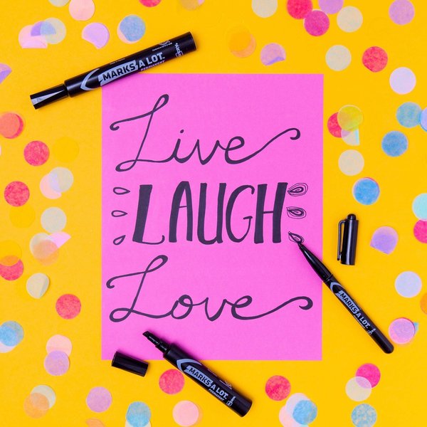 Desk-Style Permanent Marker, Chisel Tip, Black