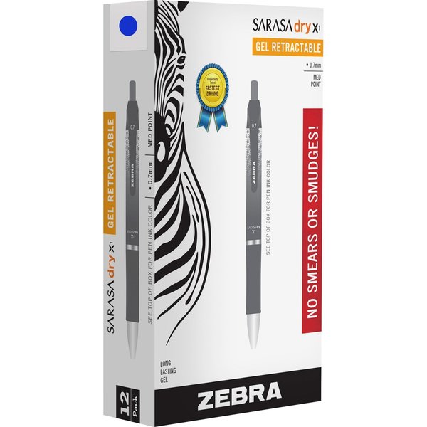 Sarasa Dry X1 Gel Retractable RDI 0.7mm Blue Dozen