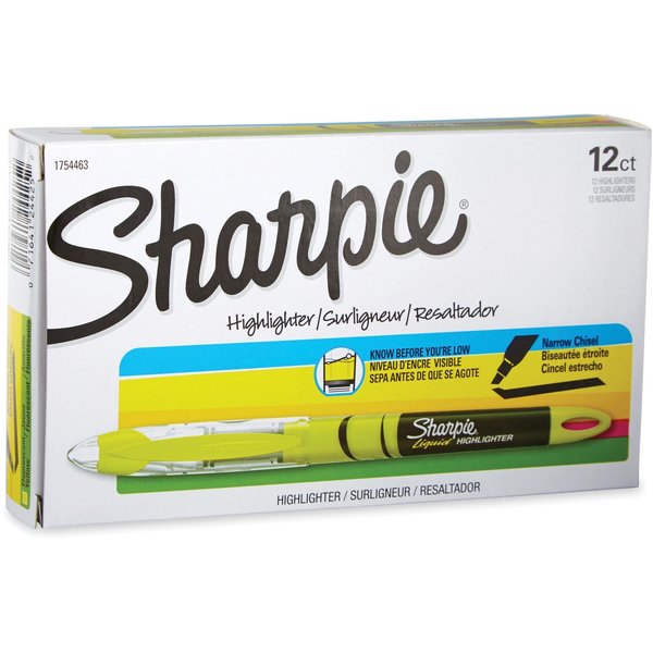 Liquid Highlighter, Chisel Tip Yellow PK12