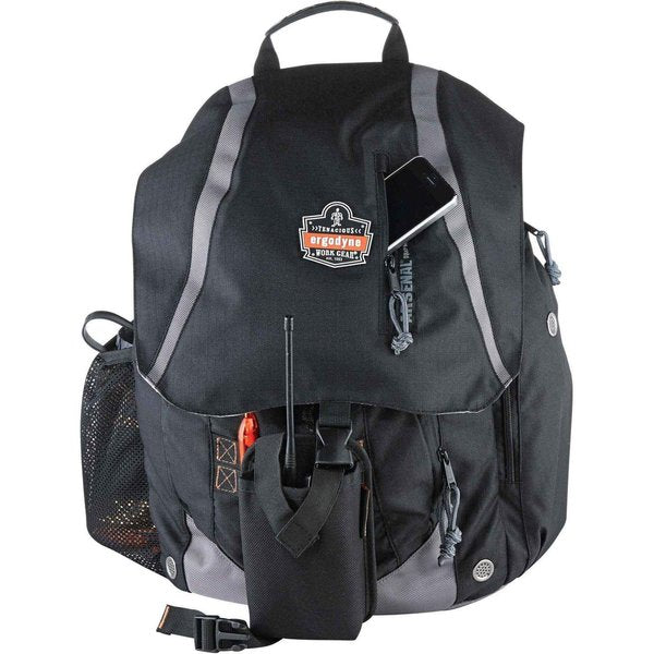 Backpack, 5 Pockets, Black, 19
