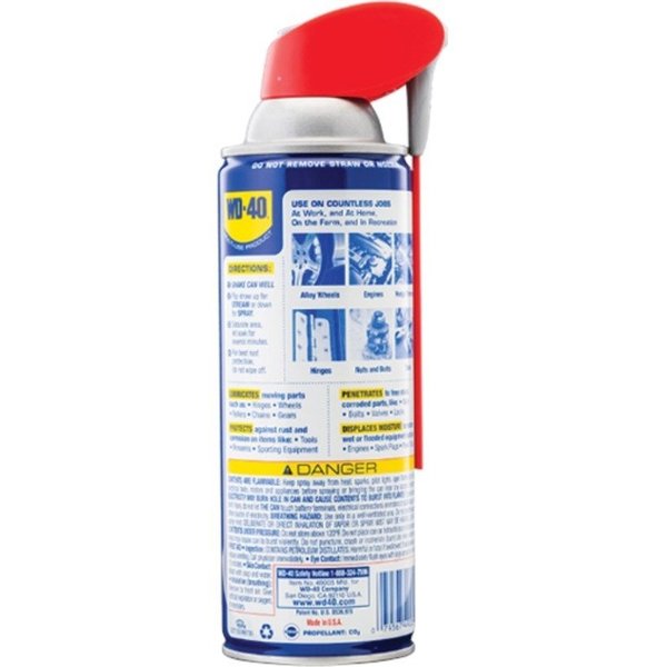 Multi-Use Lubricant with Smart Straw 2-Way Sprayer, -60 to 300 Degree F, 11 oz Aerosol Can, Amber