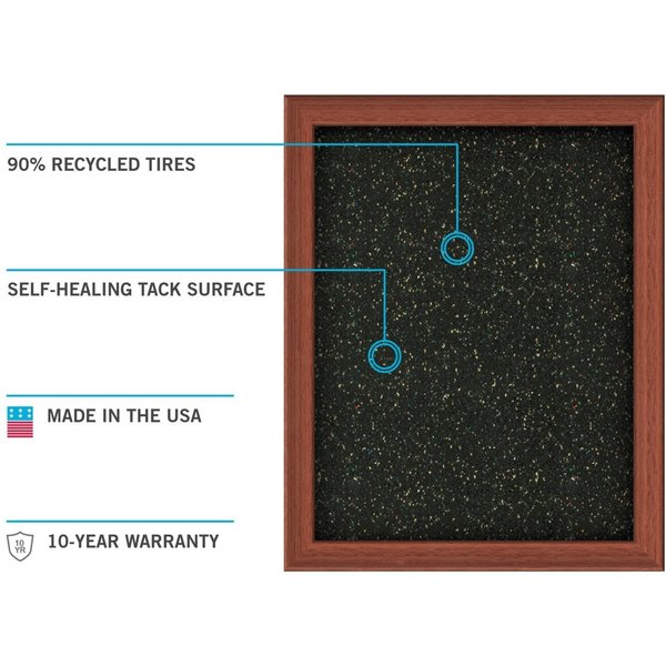 Bulletin Board, Recycled Rbbr, Cnf, Indoors