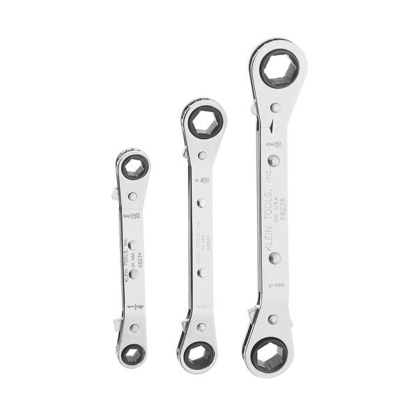 Reversible Ratcheting Box Wrench Set, 3-Piece
