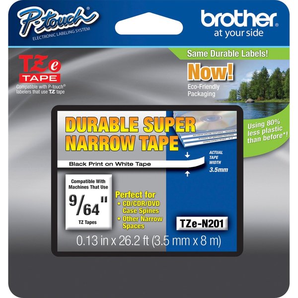 Non Laminate Label, Blk/Wht, .13