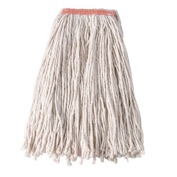 1 in String Wet Mop, 20 oz Dry Wt, Slide On Connection, Cut-End, White, Cotton, PK12