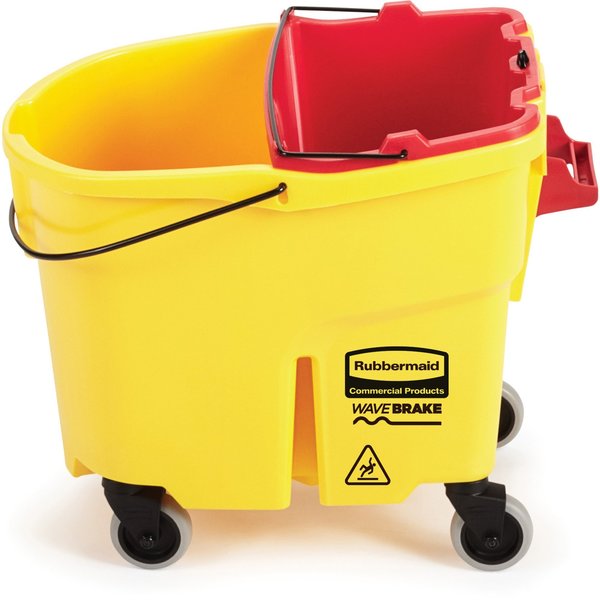 Oval Dirty Water Bucket, 14 in H, 10 in Dia, Red, Plastic