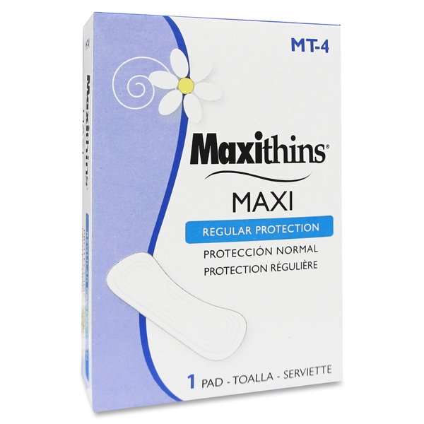 Sanitary Napkin, 4-1/4 In. L, PK250