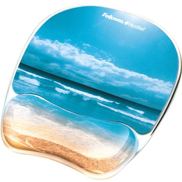Mousepad w/Wrist Support, Sandy Beach