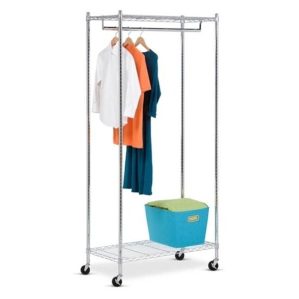 Adjustable Height Garment Rack, 36 in W x 18 in D x 73 in H