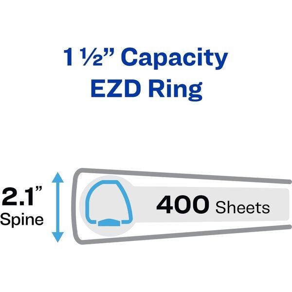 Heavy-Duty View Binder, 1-1/2