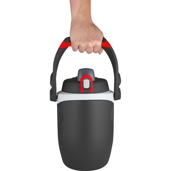 BPA-Free Hydration Bottle, 64 oz./1.9L, Black, Cold 12 Hrs