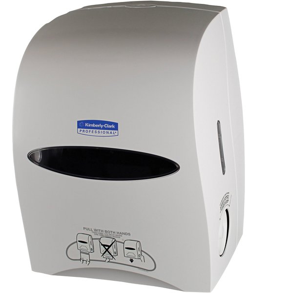 Sanitouch Manual Hard Roll Towel Dispenser, White, for 1.75