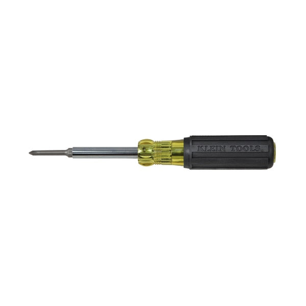 Multi-Bit Screwdriver, 1/4 in, 5/16 in Drive Size, Phillips, Slotted Style, 4-Piece