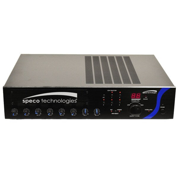 PA Amplifier, 3-13/32in H, 70V, 5 Channel