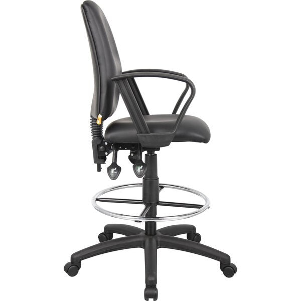 Multi-Function LeatherPlus Drafting Stool W/ Loop Arms