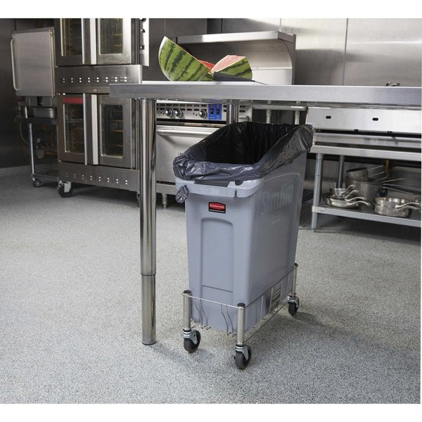 Container Dolly, 100 lb, Single, 9in H, Gray