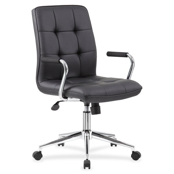 Office Chair, Vinyl, Handlebar, Black