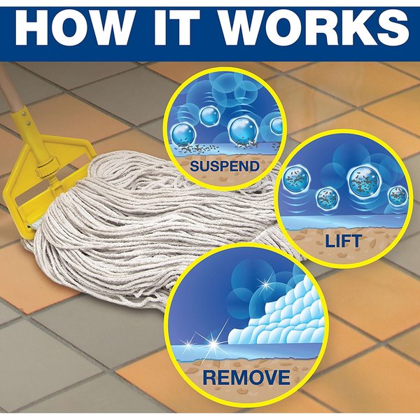 Floor Cleaner, 1 gal., Lemon, Yellow, PK3