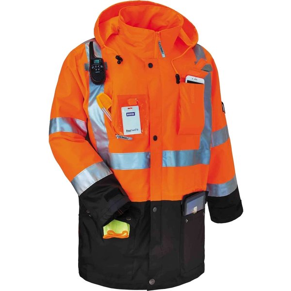 Outer Shell Hi-Vis Jacket, Orange, 2XL