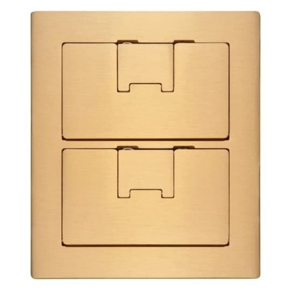 Rectangular Floor Box Cover 2-Gang Brown
