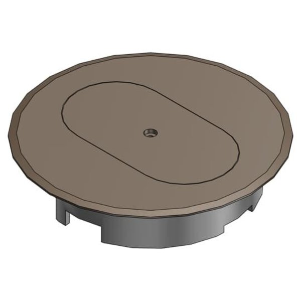 Round Floor Box Pvc Duplex Cvr Brown