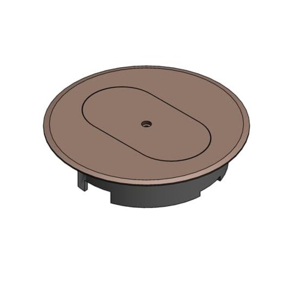 Round Floor Box Pvc Duplex Cvr Caramel