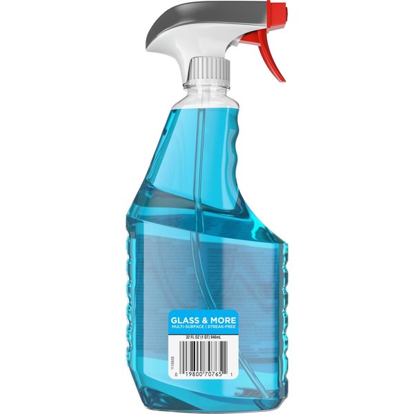 Liquid Glass Cleaner, Blue, Unscented, Trigger Spray Bottle