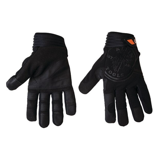 Mechanics Gloves, Xl, Black, Reinforced Padded, Fabric