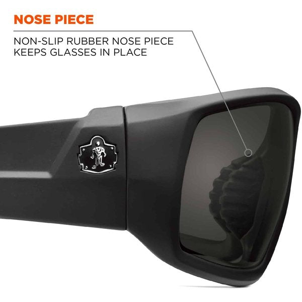 Polarized Safety Glasses, Traditional Smoke Polycarbonate Lens, Scratch-Resistant